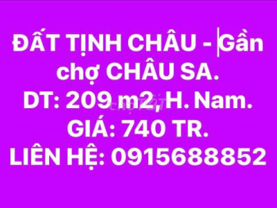 BÁN ĐẤT GẦN CHỢ CHÂU SA - QUẢNG NGÃI: 200M2