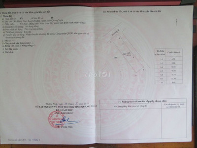 Đất Huyện Nghĩa Hành 575m² lô góc thổ cư hoàn toàn