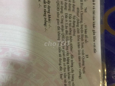 Bán đất thôn 5 Bình Sơn