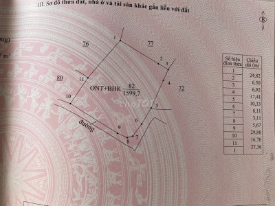 1600 m2 đất chính chủ xóm 1, Xuân Hoà, Tịnh Hiệp