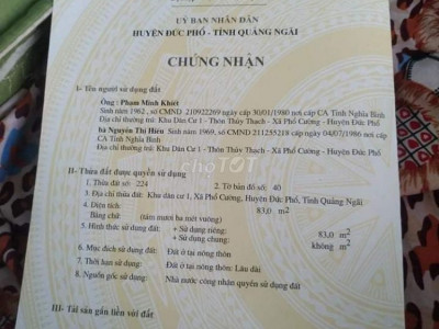 Đất mặt tiền chợ