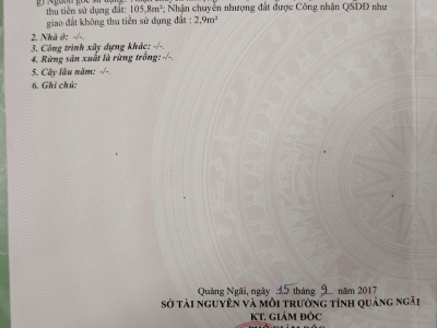 Bán đất phường Trần Phú, Quảng Ngãi