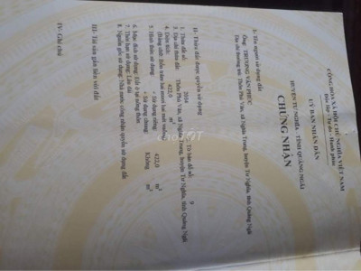 Bán Đất nghĩa trung Huyện Tư Nghĩa 442m²