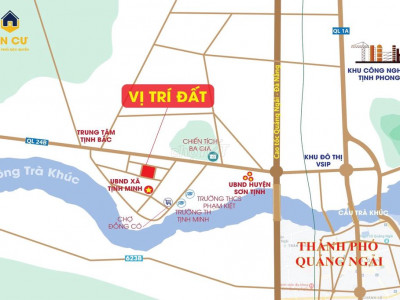 Đất Huyện Sơn Tịnh 100m² ngay trung tâm hành chinh