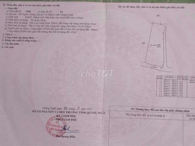 Đất xa nghĩa trung Huyện Tư Nghĩa 665m2