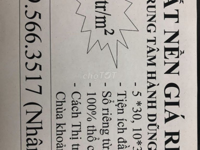 ĐẤT HÀNH DŨNG 125m2