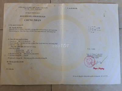 Bán lô đất mặt tiền đường ngay chân cầu Bình Dương