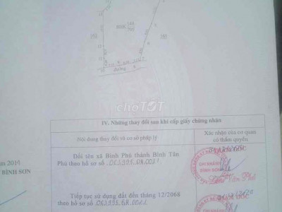 Bán đất Quãng Ngãi cách biển An Sen 2km 705m2 đường xa tải giá 110 tri