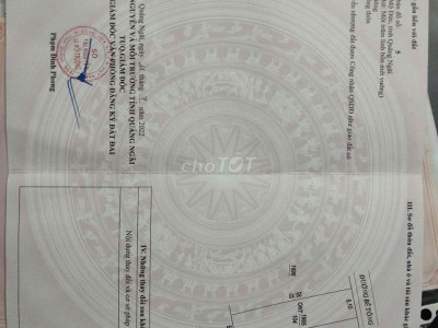 Bán đất thổ cư, nở hậu, 104m thổ cư. Quảng Ngãi