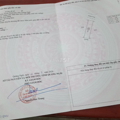 Bán lỗ lô đất phong thuỷ tốt Quảng Ngãi