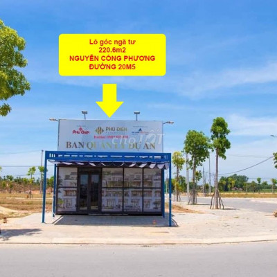 Lô góc ngã 4 Nguyễn Công Phương, 220m2, ngang 10m