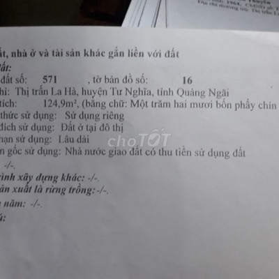 Đất mặt tiền LÊ QUÝ ĐÔN 125m²