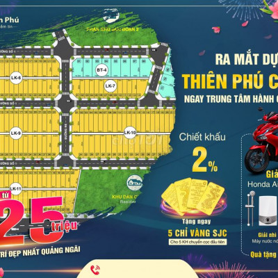 THIÊN PHÚ CENTER - ĐẤT VỊ TRÍ VÀNG, XUÂN TRÚNG XE