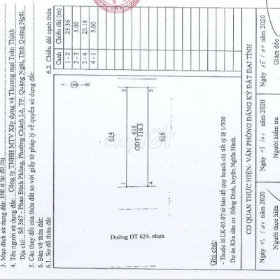 Cần bán lô đất mặt tiền ĐT624 Chợ Chùa Quảng Ngãi