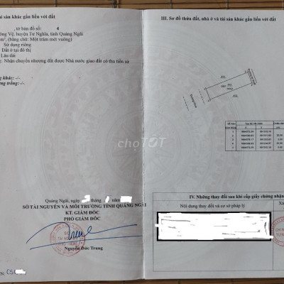 Bán rẻ đất Bùi Phú Thiệu TT Sông Vệ Quảng Ngãi
