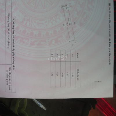 Bán gần 200m2 đất thổ cư thị trấn chợ Chùa