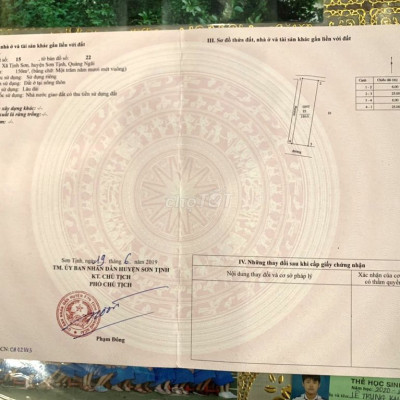 Đất khu dân cư Tịnh sơn gần trường học và uỷ ban