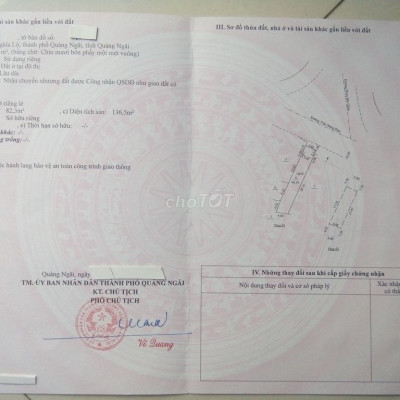 Bán nhà 234 Đường Trần Hưng Đạo Thành Phố Quảng Ng