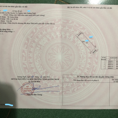 Cần bán nhanh đất mặt tiền đường Nguyễn Nghiêm, Thị trấn La Hà, Tư Nghĩa