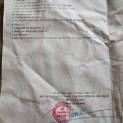 Mặt bằng kinh doanh gần chợ Tịnh An