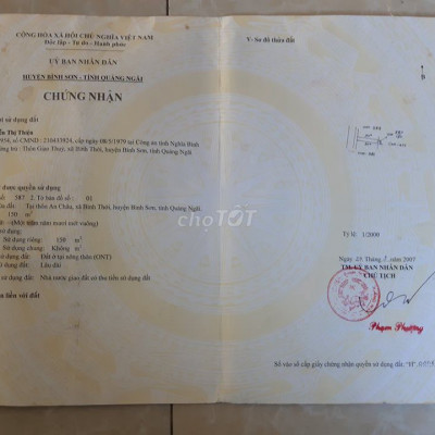 Bán lô đất mặt tiền đường ngay chân cầu Bình Dương