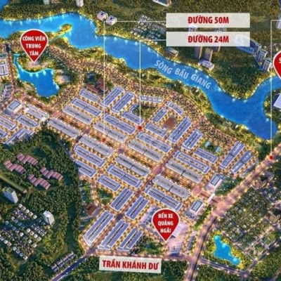 555tr/lô KĐT PHÚ MỸ HƯNG QUẢNG NGÃI MT đường 24m