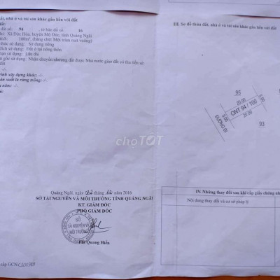 Bán 2 lô liền kề xã Đức Hoà, Mộ Đức ngay chợ