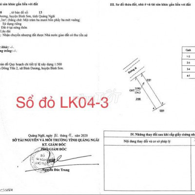 Mặt tiền đường kinh doanh TT xã Bình Dương