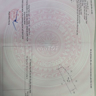 Cần bán lô đất BKH Phường Phổ Quang, Đức Phổ