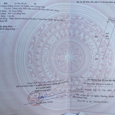 Đất ven TP Quảng Ngãi giá rẻ đã có sổ 400tr