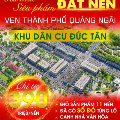 Bán Đất Nền KDC Đức Tân,Quảng Ngãi Giá Rẻ