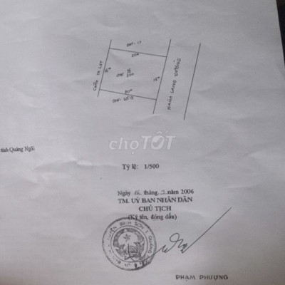 BÁN ĐẤT TẠI MẶT TIỀN 17M, ĐẤT Ở HOÀN TOÀN BÌNH HẢI