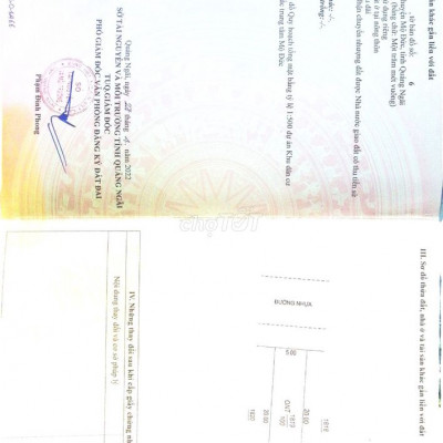 Bán đất khu trung tâm dân cư thị trấn Mộ Đức