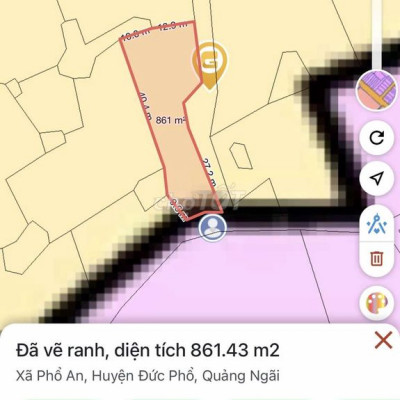 Đất nông nghiệp cách biển Phổ An 500m