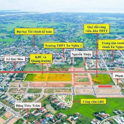 Lô đất đối diện công viên,trung tâm La Hà Tư Nghĩa