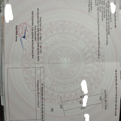 ĐỨC HIỆP, MĐ, QN CHÍNH CHỦ CẦN BÁN 5.4 X 23, 330TR