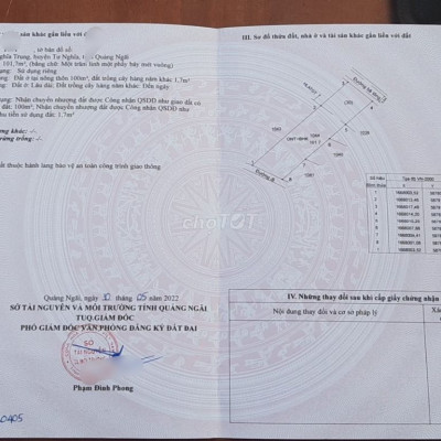 Bán đất chính chủ nghĩa trunggiá tốt 102m2 sổ sẵn