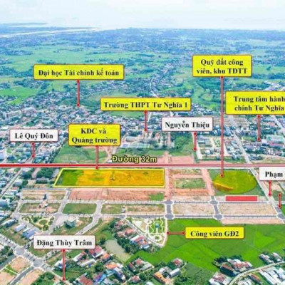 chỉ TT trước 680tr sở hữu đất Trung tâm La Hà, Quảng Trường Tư Nghĩa.