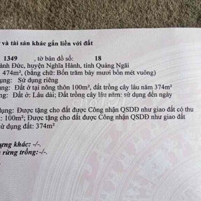 Chính chủ bán lô đất 100m thổ cư giá rẻ