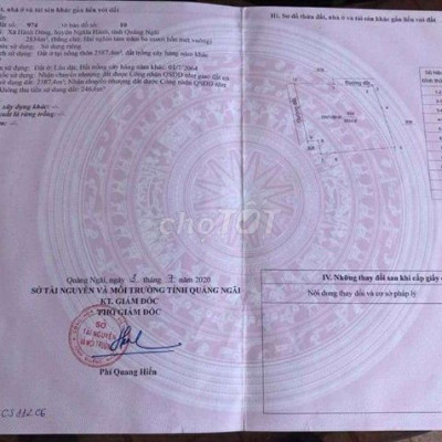 Bán đất thổ cư Hành Dũng
