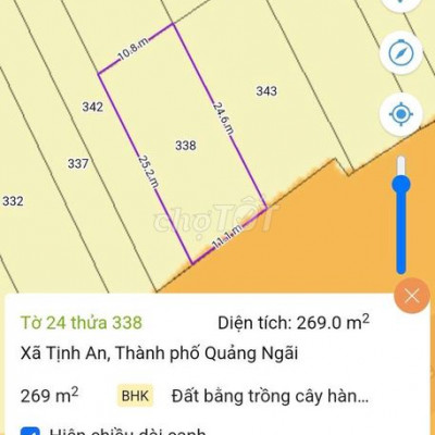 Bán Mặt tiên Mỹ Trà Mỹ Khê 10*45=500m2 giá 380 triệu