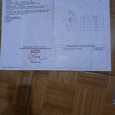 Ngang 5 dài 22 full thổ cư, cách biển 1.5km.Giá 320 triệu