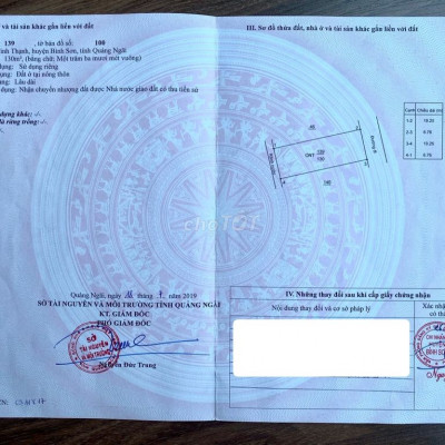 Bán Đất Trục Chính Khu Tái Định Cư Bình Thạnh, Bình Sơn, Quảng Ngãi