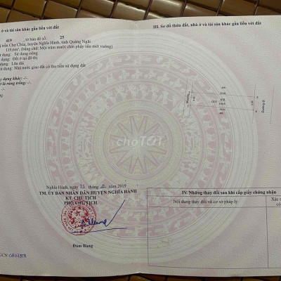 cần bán lô đất ở khu dân cư đồng xít, thị trấn chợ chùa