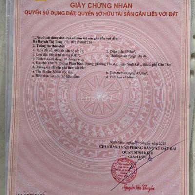 ĐẤT ĐÔ THỊ FULL THỔ CƯ ĐƯỜNG PHAN ĐÌNH PHÙNG CẦN THƠ
